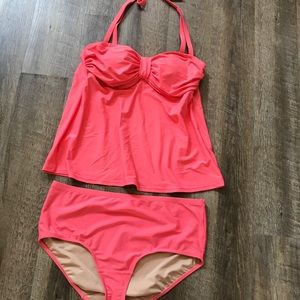 Two piece Tankini and bottoms. Size 16.